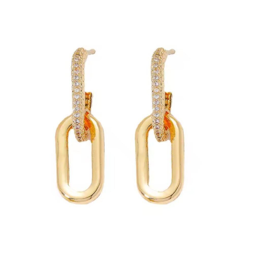 Retro Double Loop Drop Earrings - image 4